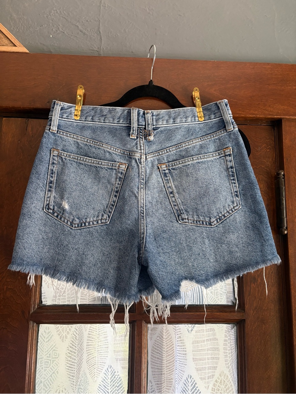 Free People We The Free Makai Cutoff Short in Shout & Twist Med Blue Size 27 - Picture 5 of 12